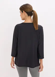 Myk topp i funksjonsmateriale med 3/4-lange ermer, hurtigtørkende, bonprix