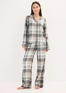Pyjamas i flanell med lurex og gaveforpakning, bonprix