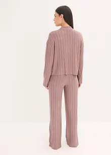 Loungewear-kosedress i mykt ribbemateriale, oversized, bonprix