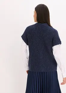 Strikkevest med dekorative knapper og ullandel, bonprix