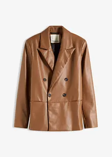 Oversized blazer i imitert skinn, bonprix