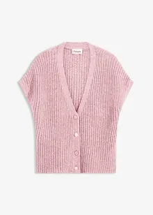 Strikkevest med dekorative knapper og ullandel, bonprix