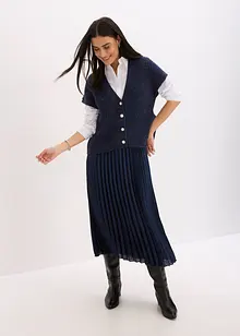 Strikkevest med dekorative knapper og ullandel, bonprix