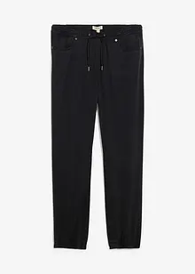 Relaxed Fit-pull on-bukse i 100% bomullstwill,  Tapered, bonprix