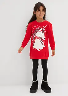 Sweatshirtkjole i 100% bomull, bonprix