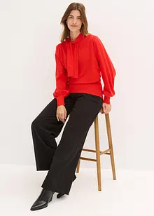 Finstrikket genser i myk viskosemiks, bonprix