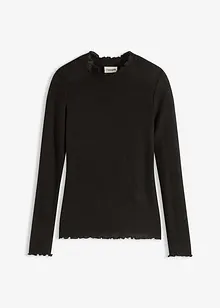 Ribbestrikket topp av viskosemiks, bonprix