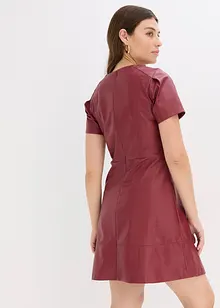 Kort kjole i imitert skinn, bonprix