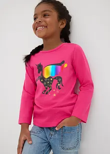 Langermet shirt av økologisk bomull for barn (2-pack), bonprix