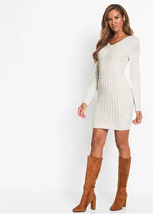 Strikkekjole med flettemønster, bonprix