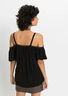 Cold shoulder-topp i myk viskose, bonprix