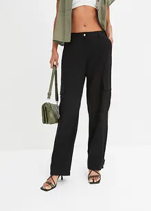 Cargobukse med lin, bonprix