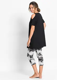 Capri pyjamas med korte ermer, bonprix