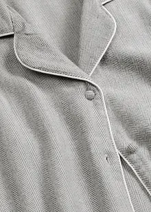 Pyjamas i vevd flanell med fiskebensmønster, bonprix