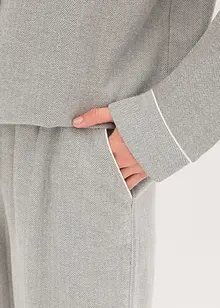 Pyjamas i vevd flanell med fiskebensmønster, bonprix