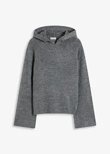 Strikket hoodie, bonprix