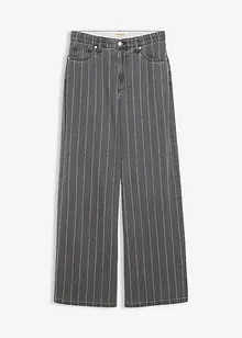 Wide Leg Jeans High Waist med destroyed-effekter, bonprix