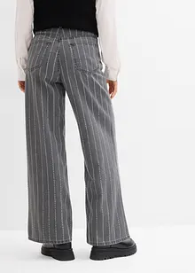 Wide Leg Jeans High Waist med destroyed-effekter, bonprix