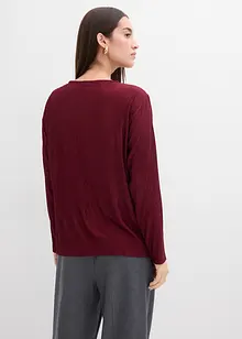 Langermet topp i strukturmateriale, bonprix