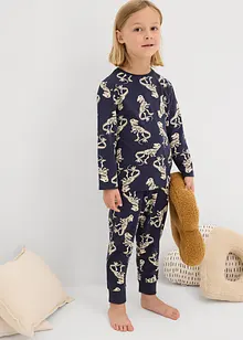 Pyjamas i myk bomull (4-delt sett), bonprix