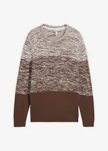 Finstrikket genser med bomull og komfortsnitt, bonprix