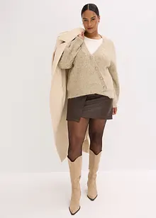 Grovstrikket jakke av myk ullmiks, bonprix