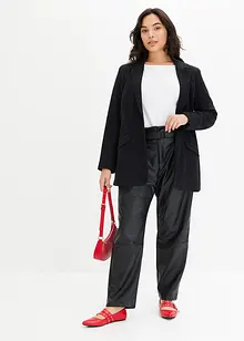 Lang blazer i bomullsjersey, bonprix