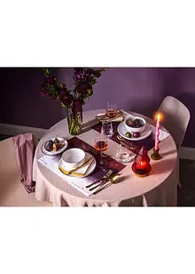 Tøyservietter i økologisk bomull med glanset bord (4-pack), bonprix