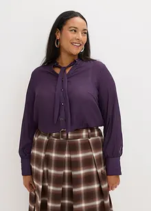 Chiffonbluse med avtagbart knytebånd, bonprix