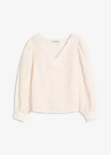 Bluse med blomstret strukturmønster, bonprix