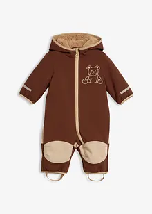 Baby softshell-dress med teddyfleece og hette, bonprix