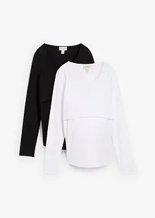 Mammatopp i økologisk bomull (2-pack), bonprix