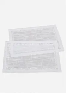 Bordbrikker med hullbroderi (2-pack), bonprix