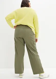 Cargojeans i bomull, Mid Waist, bonprix