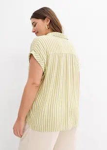 Kortermet bluse i lett viskose, bonprix