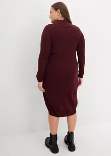 Finstrikket kjole med ståkrage, bonprix