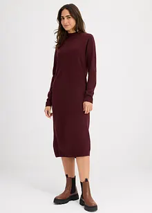 Finstrikket kjole med ståkrage, bonprix