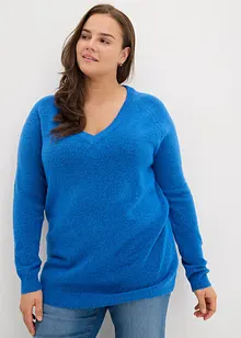 Strikket genser med V-hals, Oversized Fit, bonprix