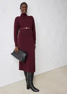 Strikket kjole i merinoull, bonprix