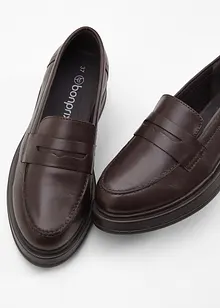 Loafers i skinn, bonprix