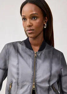 Skinnjakke i lammenappa, bonprix