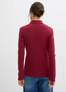 Topp med rullekrage av 100% bomull, bonprix