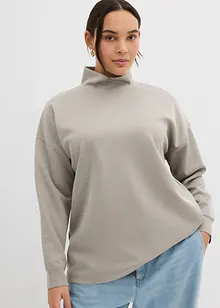 Topp i scuba-materiale med ståkrage, bonprix