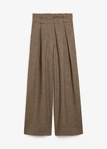 Bukse med ull og vide ben, bonprix