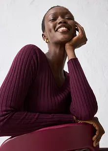 Finstrikket genser i merinoull, bonprix