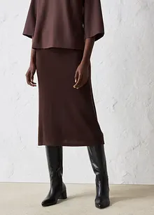 Strikkeskjørt i myk ullmiks, bonprix