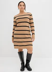 Strikket kjole i figurnær modell, bonprix