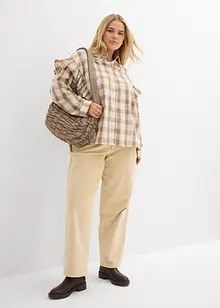 Barel-kordbukse Mid Waist, bonprix