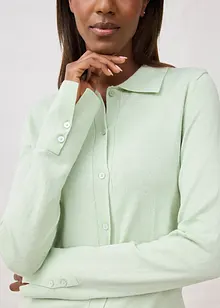 Finstrikket cardigan i myk ullmiks, bonprix