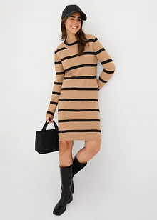 Strikket kjole i figurnær modell, bonprix